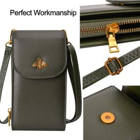 img 2 attached to Small Crossbody Leather Wallet Adjustable Women's Handbags & Wallets for Crossbody Bags