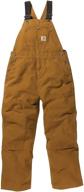 carhartt boys bib overalls: lined and unlined - top-quality comfort and durability for young adventurers logo