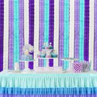 🧜 mermaid four leaf clover paper garland - 12 pcs, 120ft purple lavender streamers for party décor logo