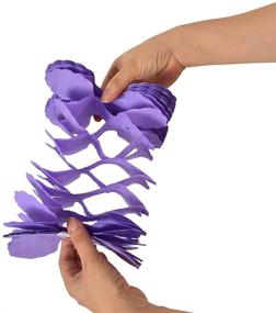 img 2 attached to 🧜 Mermaid Four Leaf Clover Paper Garland - 12 pcs, 120ft Purple Lavender Streamers for Party Décor