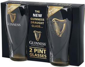 img 3 attached to 🍺 2-Pack Pint Glass with Embossed Gravity Design by Guinness