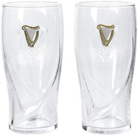 img 2 attached to 🍺 2-Pack Pint Glass with Embossed Gravity Design by Guinness