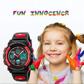 img 3 attached to Детские цифровые спортивные часы: водонепроницаемые наружные часы для мальчиков и девочек с будильником и секундомером - кварцевые наручные часы.