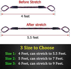 img 3 attached to 🚤 2Pcs Boat Dock Line - Bungee Cords for Boats | Boating Gifts for Men | Boat Accessories | Pontoon Accessories | Ideal for Jet Ski, SeaDoo, Yamaha WaveRunner | Kayak & Pontoon (4 Feet)
