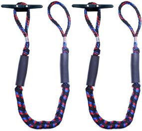 img 4 attached to 🚤 2Pcs Boat Dock Line - Bungee Cords for Boats | Boating Gifts for Men | Boat Accessories | Pontoon Accessories | Ideal for Jet Ski, SeaDoo, Yamaha WaveRunner | Kayak & Pontoon (4 Feet)