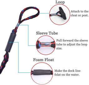 img 2 attached to 🚤 2Pcs Boat Dock Line - Bungee Cords for Boats | Boating Gifts for Men | Boat Accessories | Pontoon Accessories | Ideal for Jet Ski, SeaDoo, Yamaha WaveRunner | Kayak & Pontoon (4 Feet)