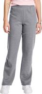 👖 comfortable and stylish hanes women's ecosmart petite open bottom leg sweatpants логотип