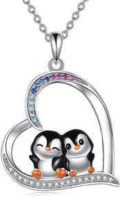 img 4 attached to YAFEINI Sterling Silver Heart Penguin Necklace - Cute Penguin Pendant for Penguin Lovers - Perfect Penguin Gifts for Women and Girls