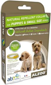 img 4 attached to 🐶 ALZOO Природная отпугивающая ошейник для маленьких собак - отпугивает блох, клещей и кожных клещей с помощью натуральных активных ингредиентов