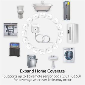 img 1 attached to D-Link Wi-Fi Water Leak Sensor and Alarm Starter Kit: Ultimate Whole Home Protection with App Notification, AC Powered, No Hub Required