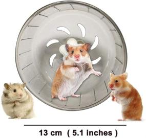 img 3 attached to 🐹 GOLDEAL 5.1 Inches Silent Hamster Wheel: Quiet & Fun Exercise Toy for Small Hamsters, Gerbils, and Mice