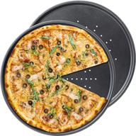 🍕 антипригарная круглая пиццевая форма для выпечки - ojelay перфорированная пицца крисперная форма, 11.5 дюйма, 2 штуки с отверстиями логотип