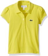 👚 lacoste girls short sleeve piqué polo shirt - classic style logo