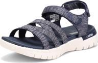 skechers flex ankle strap sandal logo