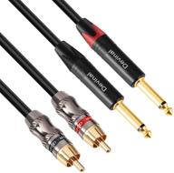 🎧 devinal 1/4 inch to rca stereo interconnect cable - ultimate audio adapter with dual rca to dual 1/4 ts - premium double 6.35mm to double rca/phono patch cable - 3.3 ft length logo