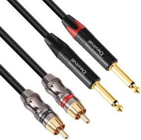 img 4 attached to 🎧 Devinal 1/4 inch to RCA Stereo Interconnect Cable - Ultimate Audio Adapter with Dual RCA to Dual 1/4 Ts - Premium Double 6.35mm to Double RCA/Phono Patch Cable - 3.3 FT Length