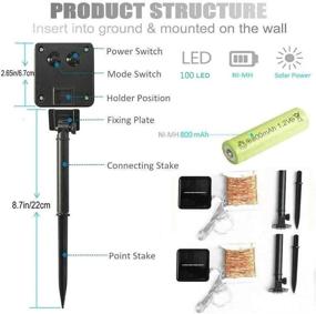 img 2 attached to LiyuanQ Улучшенные Солнечные Светодиодные Гирлянды: 2 Упаковки, 8 Режимов, 50 LED, Водонепроницаемые Феерические Светильники для Наружного Садового Украшения - Теплый белый