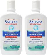 salivea dry mouth mouthwash with xylitol 16oz: double pack for effective relief logo