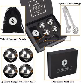 img 1 attached to TEF Whiskey Balls: Premium Stainless Steel Accessories for Connoisseurs