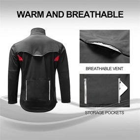 img 2 attached to 🧥 ROCK BROS Winter Cycling Jacket for Men: Thermal Fleece Windproof Jacket for Running, Biking, and Hiking