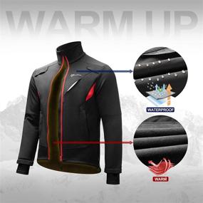 img 1 attached to 🧥 ROCK BROS Winter Cycling Jacket for Men: Thermal Fleece Windproof Jacket for Running, Biking, and Hiking