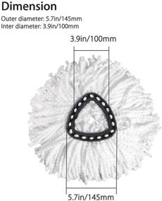 img 1 attached to Запасная головка для швабры из микроволокна высокого качества (4 штуки) для эффективной уборки