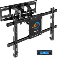 enhanced tv viewing experience: juststone full motion tv wall mount bracket with dual 🔀 articulating arms for 32-82 inch led flat curved tvs - optimal swivels, tilts, and rotation logo