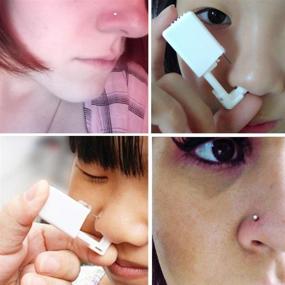 2 Pcs Painless Nose Piercing Kit With 10 Pcs Nose Studs Disposable