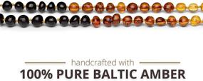 img 1 attached to 🌈 Meraki 22-Inch Adult Baltic Amber Necklace: Certified Genuine Polished Baroque Necklace with Rainbow Color