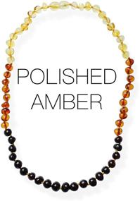 img 4 attached to 🌈 Meraki 22-Inch Adult Baltic Amber Necklace: Certified Genuine Polished Baroque Necklace with Rainbow Color