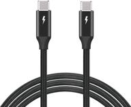 🔌 6.6фт (2м) кабель usb4 высокоскоростной совместим с thunderbolt 3 - передача данных 20gbps, доставка питания 100вт, оплетка из нейлона, кабель мужчина-мужчина tb3 до tb3 - для хабов tb (usb c ), адаптеров, устройств - 20в / 5а. логотип