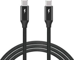 img 4 attached to 🔌 6.6фт (2м) кабель USB4 высокоскоростной совместим с Thunderbolt 3 - передача данных 20Gbps, доставка питания 100Вт, оплетка из нейлона, кабель мужчина-мужчина TB3 до TB3 - для хабов TB (USB C ), адаптеров, устройств - 20В / 5А.