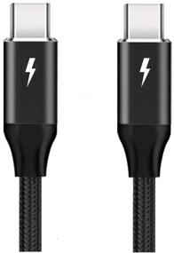 img 3 attached to 🔌 6.6фт (2м) кабель USB4 высокоскоростной совместим с Thunderbolt 3 - передача данных 20Gbps, доставка питания 100Вт, оплетка из нейлона, кабель мужчина-мужчина TB3 до TB3 - для хабов TB (USB C ), адаптеров, устройств - 20В / 5А.