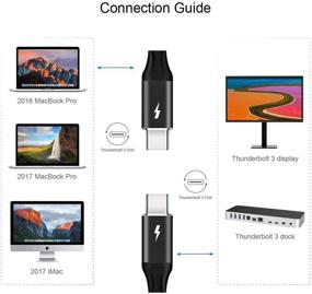 img 2 attached to 🔌 6.6фт (2м) кабель USB4 высокоскоростной совместим с Thunderbolt 3 - передача данных 20Gbps, доставка питания 100Вт, оплетка из нейлона, кабель мужчина-мужчина TB3 до TB3 - для хабов TB (USB C ), адаптеров, устройств - 20В / 5А.