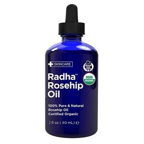 img 4 attached to 🌹 Radha Beauty Organic Rosehip Seed Oil - 100% Pure Cold Pressed, USDA Certified - Ideal Moisturizer for Face, Hair, Skin, & Nails - 2 fl oz