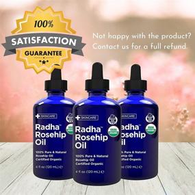 img 1 attached to 🌹 Radha Beauty Organic Rosehip Seed Oil - 100% Pure Cold Pressed, USDA Certified - Ideal Moisturizer for Face, Hair, Skin, & Nails - 2 fl oz