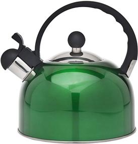 img 1 attached to 🍵 Premium Stainless Steel Whistling Tea Kettle - 2.5 Liters, Jade: Elevate Your Tea Brewing Experience!