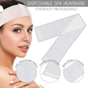 img 3 attached to 🧖 Convenient Closure Disposable Spa Facial Headbands - APPEARUS 100 Ct.