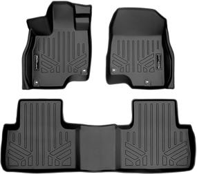 img 4 attached to 🚗 MAX LINER A0398/B0398 Floor Mats - Custom Fit 2 Row Liner Set in Black, Compatible with 2019-2021 Acura RDX All Models