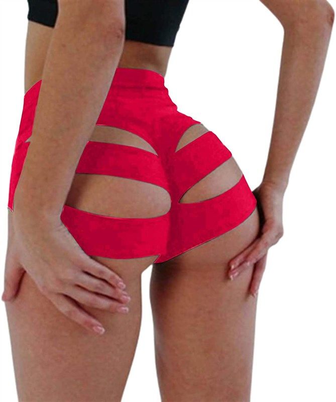 BZB Women's Cut-Out Yoga Shorts Scrunch Booty Hot Pants