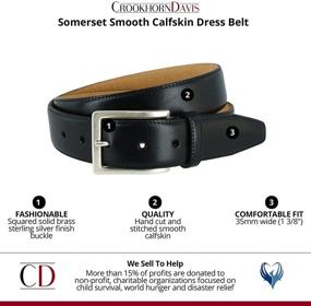 img 3 attached to 👔 Smooth Calfskin Dress Men's Accessories by CrookhornDaviS Somerset