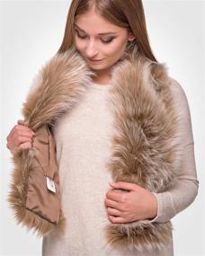 img 3 attached to 🧣 Futrzane Faux Fur Scarf for Women - Women's Accessories for Scarves & Wraps