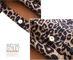img 1 attached to 🐆 Leopard Print Shoulder Handbag Satchel for Women's Handbags & Wallets in Satchels on Monday