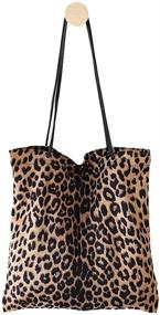 img 4 attached to 🐆 Leopard Print Shoulder Handbag Satchel for Women's Handbags & Wallets in Satchels on Monday