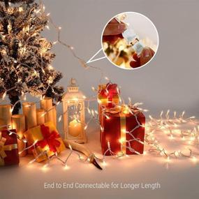 img 1 attached to 🎄 PhilzOps 300-Count Clear Christmas Lights: UL Certified, Connectable, Warm White Mini Xmas Lights for Home Wedding Party Decor