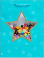 sparkling aquatic celebration: american greetings confetti star gift bag logo