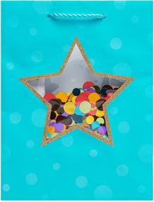 img 3 attached to Sparkling Aquatic Celebration: American Greetings Confetti Star Gift Bag