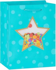 img 2 attached to Sparkling Aquatic Celebration: American Greetings Confetti Star Gift Bag