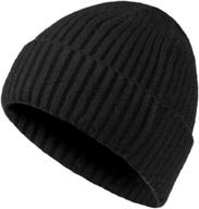 warm and stylish: chalier winter hats for men - wool knit slouchy beanie, cozy and fashionable skull cap логотип