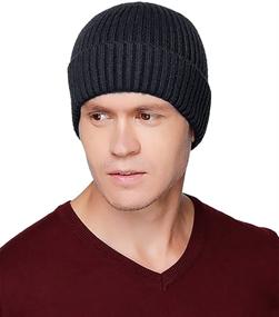 img 3 attached to Warm and Stylish: Chalier Winter Hats for Men - Wool Knit Slouchy Beanie, cozy and fashionable Skull Cap